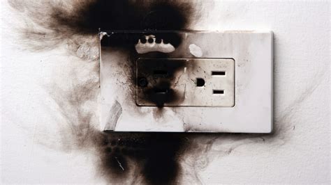 what causes a burned outlet